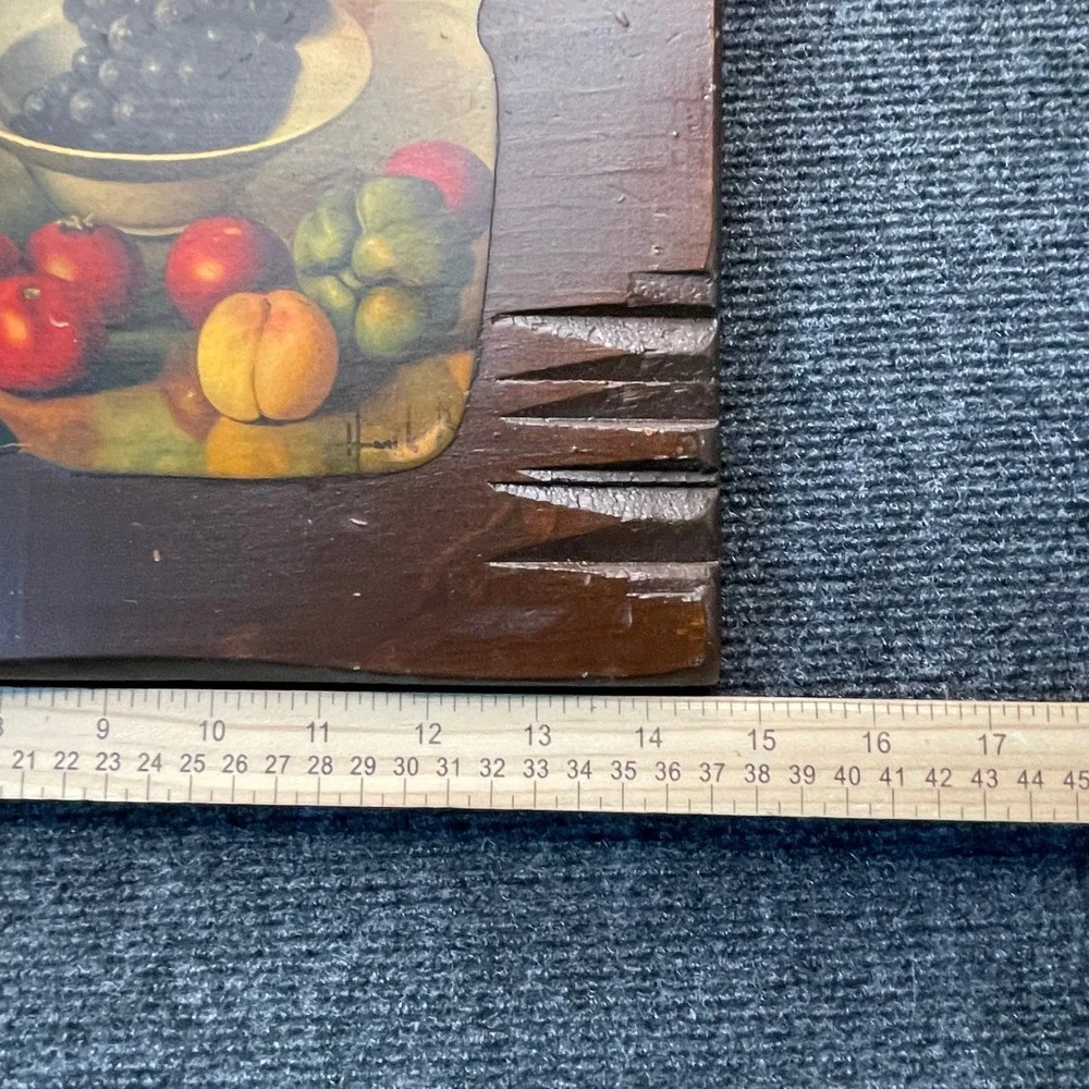 Unbranded Still Life Wood Wall Art 114x12 Rustic Fruit Decoupage Cottagecore